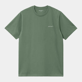 Camiseta Verde Carhartt Script Embroidery T-Shirt Park/White M