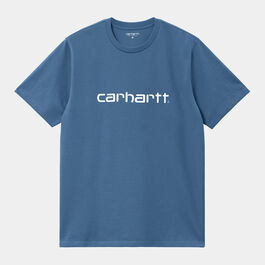 Camiseta Azul Carhartt Script T-Shirt Sorrent/White M