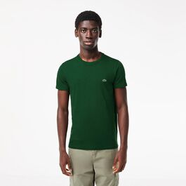 Camiseta Verde Lacoste Pima con Cuello Redondo S