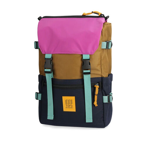 Mochila Marrón, Azul y Rosa Topo Designs Rover Pack Classic 20L Dark Khaki Navy