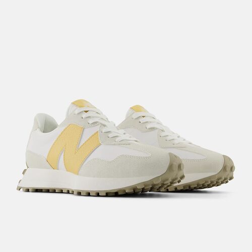 Zapatillas Blancas y Amarillas New Balance 327 Sea Salt con Sand Dune 37