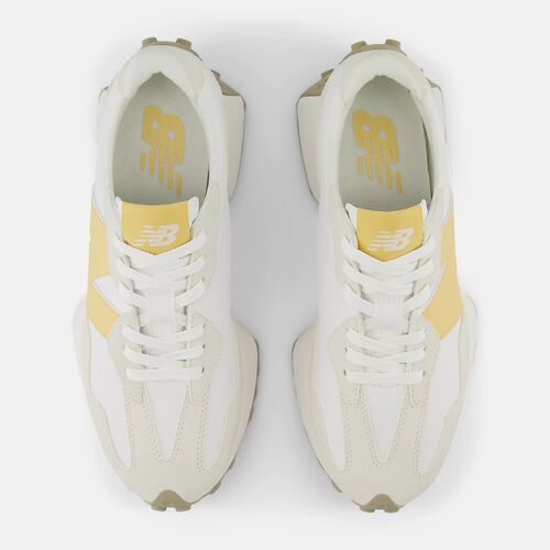 Zapatillas Blancas y Amarillas New Balance 327 Sea Salt con Sand Dune 37