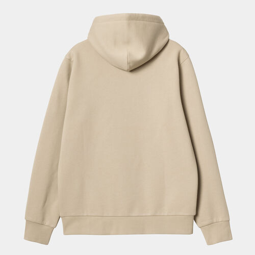 Sudadera Beige Carhartt Hooded Script Embroidery Sweat Wall Black L
