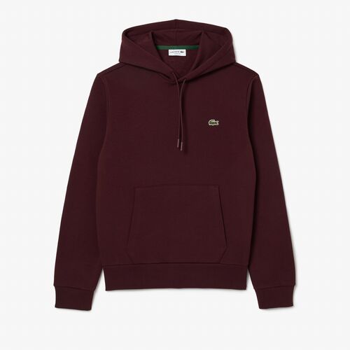 Sudadera con Capucha Granate Lacoste Burdeos XL