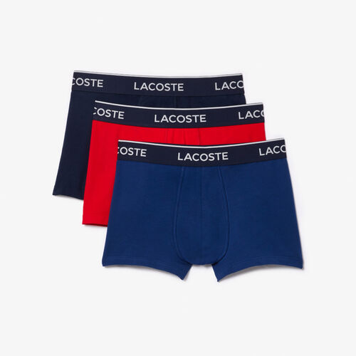 Pack 3 Calzoncillos Azul Marino - Rojo Lacoste Estilo Casual L
