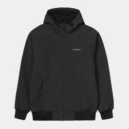 Cazadora Negra Carhartt Hooded Sail Jacket Black/White Cazadora Negra Carhartt Hooded Sail Jacket Black/White