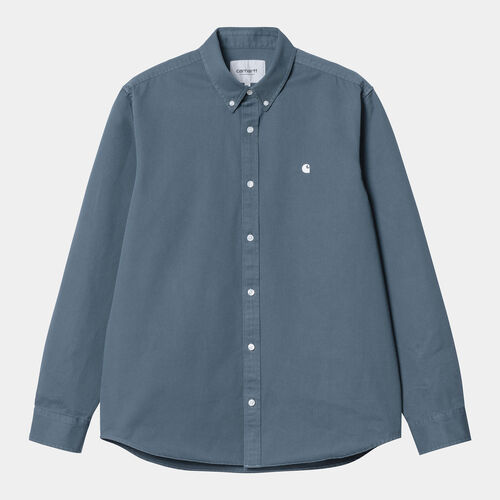 Camisa Azul Carhartt Madison Shirt Positano/Wax  XXL