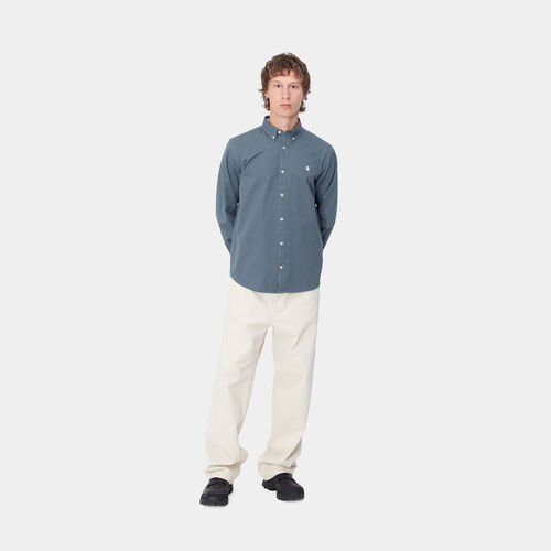 Camisa Azul Carhartt Madison Shirt Positano/Wax  XXL