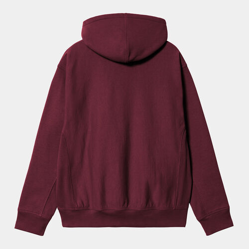 Sudadera Granate Carhartt Con Capucha Hooded American Script Sweatshirt Malbec M