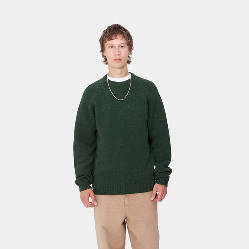 Jersey Verde Carhartt Anglistic Sweater Speckled Sycamore Tree S