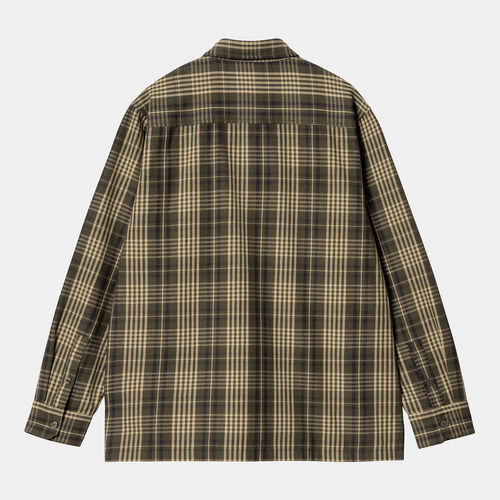 Camisa Verde Cuadros Carhartt L/S Mandlik Shirt Office Green XL
