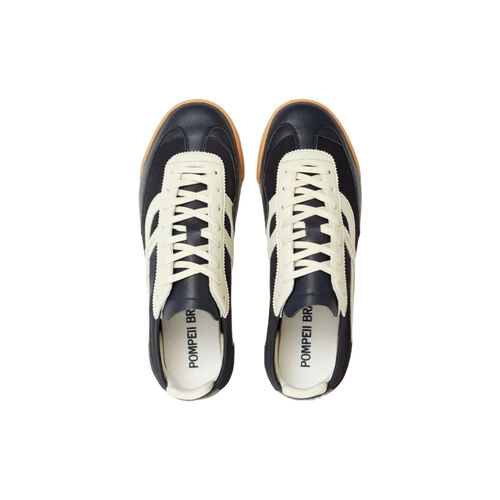 Zapatillas Azules Pompeii Kite Leather Navy Ecru 44
