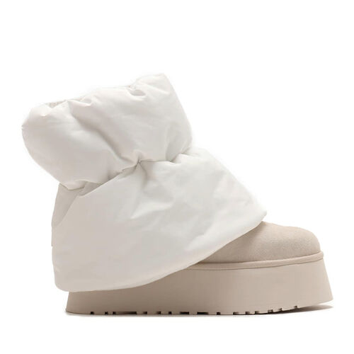Botas Beige UGG Classic Mini Dipper Puffer White Ceramic 39