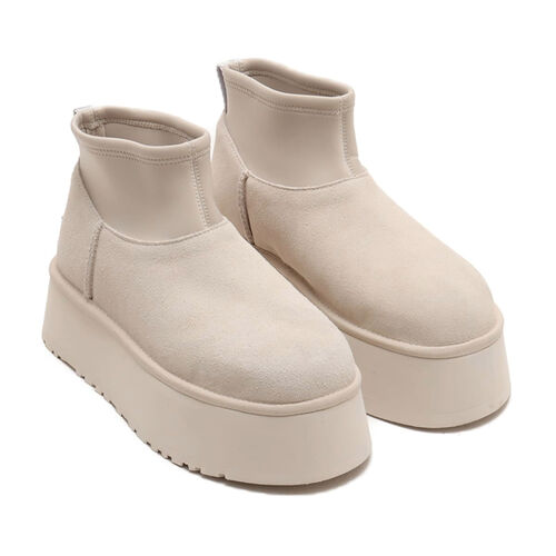 Botas Beige UGG Classic Mini Dipper Puffer White Ceramic 39