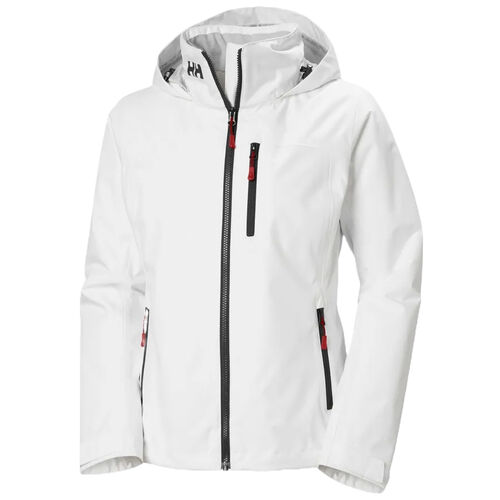 Chaqueta Blanca Mujer Helly Hansen Crew Hoodied Midlayer Sailing Jacket 2.0 White M