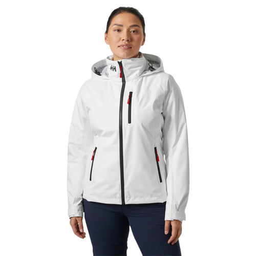Chaqueta Blanca Mujer Helly Hansen Crew Hoodied Midlayer Sailing Jacket 2.0 White M