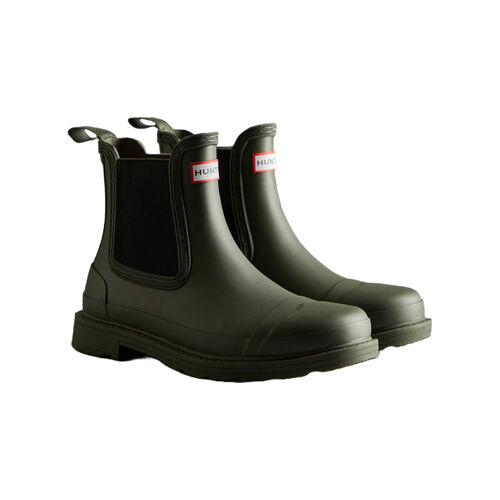Botas Verdes Hunter Boots Commando Chelsea Dark Olive 39