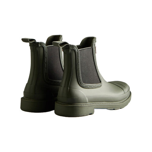 Botas Verdes Hunter Boots Commando Chelsea Dark Olive 39