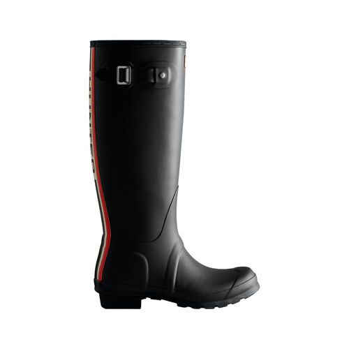 Bota Negra Hunter Boots Tri-colour Logo Backstrap Tall Wellingto Black 38