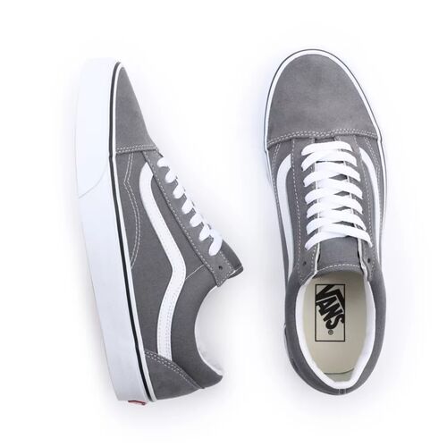 Zapatillas Vans Grises Old Skool Pewter-Truwhite 38.5