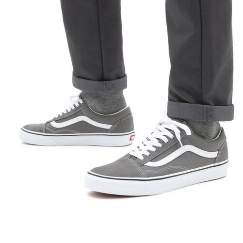 Zapatillas Vans Grises Old Skool Pewter-Truwhite 38.5