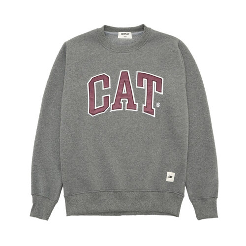 Sudadera Gris CAT Varsity Crewneck Heather Grey L