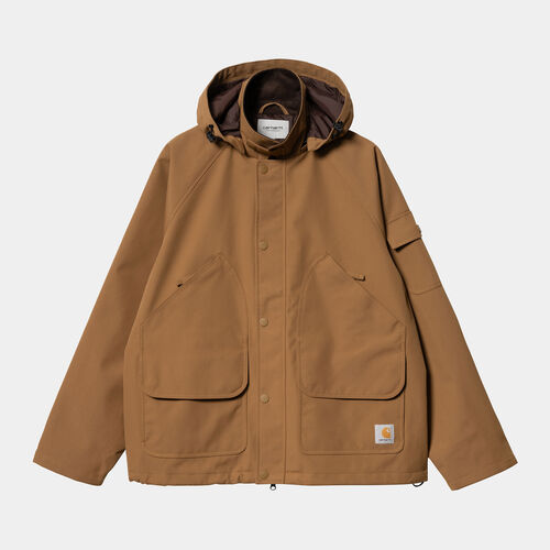 Chaqueta Marrón Con Capucha Carhartt Clarton Jacket Hamilton Brown/Tobacco S