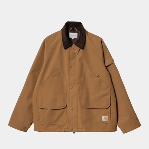 Chaqueta Marrón Con Capucha Carhartt Clarton Jacket Hamilton Brown/Tobacco S
