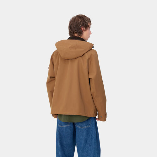 Chaqueta Marrón Con Capucha Carhartt Clarton Jacket Hamilton Brown/Tobacco S