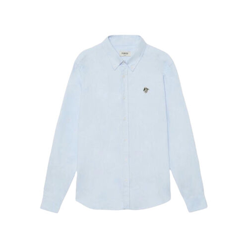 Camisa Azul Elegante Pompeii Blue Emilio Oxford Shirt M