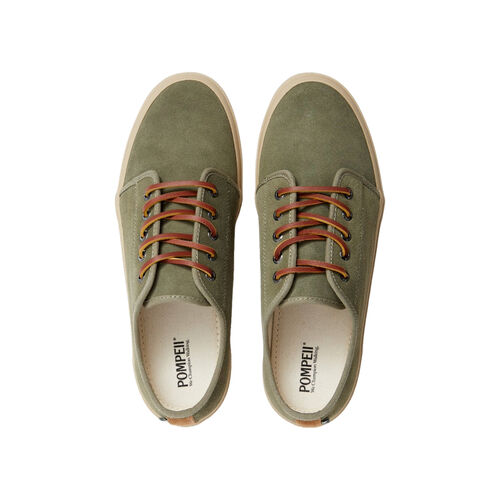 Zapatillas Verde de Piel Pompeii Higby V2 Suede Khaki Estilo Clásico 41