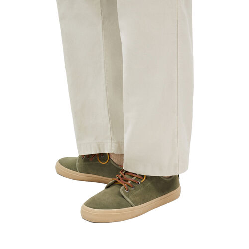 Zapatillas Verde de Piel Pompeii Higby V2 Suede Khaki Estilo Clásico 41