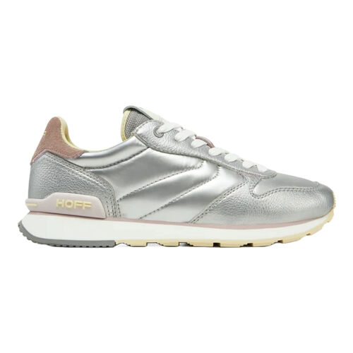 Zapatillas Plateadas Hoff Tiryns de Punta Redonda y Tacón Plano 39