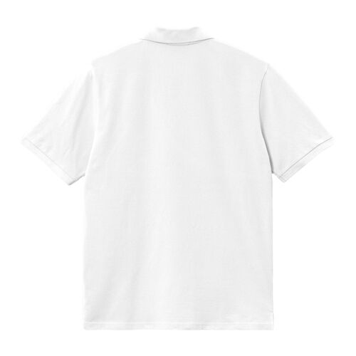 Polo Blanco Carhartt Chase Pique White de Ajuste Holgado M