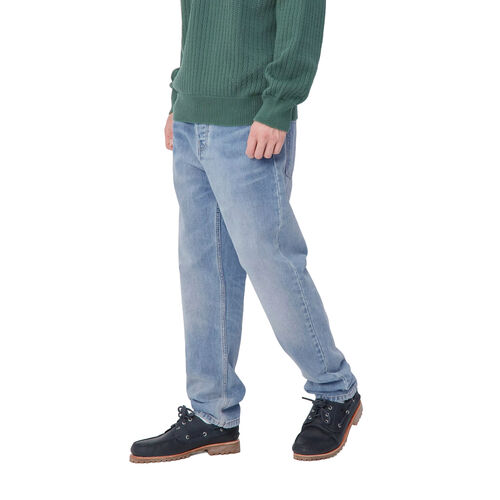 Pantalón Azul Carhartt Newel Pant Blue Light Used Wash Corte Ajustado 33