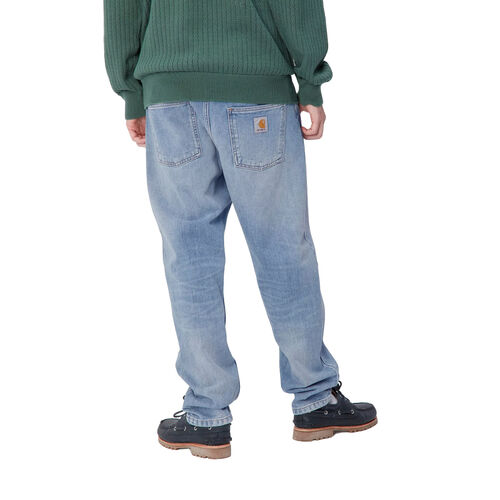 Pantalón Azul Carhartt Newel Pant Blue Light Used Wash Corte Ajustado 33