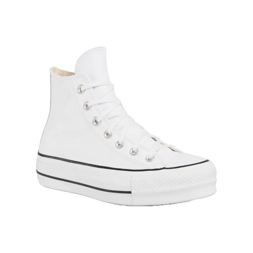 	Zapatillas Converse Blancas Piel Chuck Taylor All Star Platform Leather 35