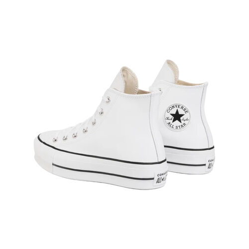 	Zapatillas Converse Blancas Piel Chuck Taylor All Star Platform Leather 35