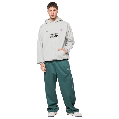 Sudadera Gris Kaotiko Love My Drama Grey con Capucha L