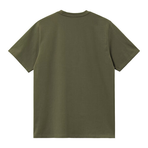 Camiseta Verde Con Bolsillo Carhartt S/S Pocket T-Shirt Dollar Green Logo Clásico L
