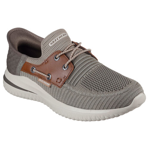 Zapatillas Marrones Skechers Slip-ins Delson 3.0 Roth Taupe Marrón 43