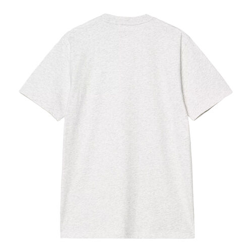 Camiseta Gris Carhartt Script T-Shirt Ash Heather - Air Green S