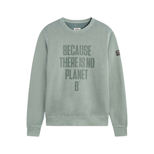 Sudadera Verde Ecoalf Bardera Washedgreen con Estampado Frontal L