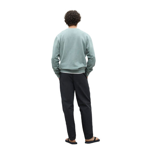 Sudadera Verde Ecoalf Bardera Washedgreen con Estampado Frontal L