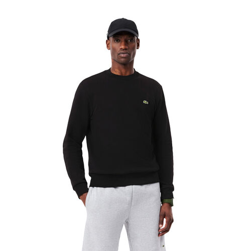 Sudadera Negra Lacoste sin Capucha Logo Pequeño Noir M
