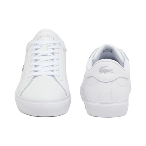 Zapatillas Blancas Lacoste Powercourt White con Cocodrilo Clásico 42