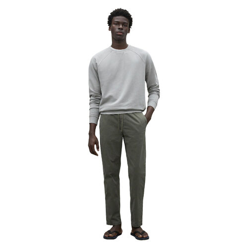 Pantalones Verdes Ecoalf Ethic Pants Dusty Olive de Fit Regular y Cintura Elástica y Ajustable XL