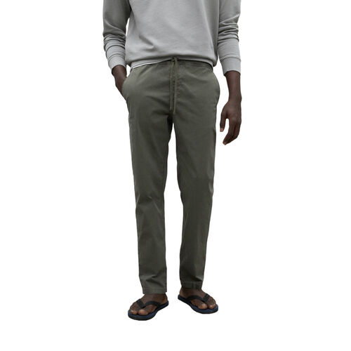 Pantalones Verdes Ecoalf Ethic Pants Dusty Olive de Fit Regular y Cintura Elástica y Ajustable XL