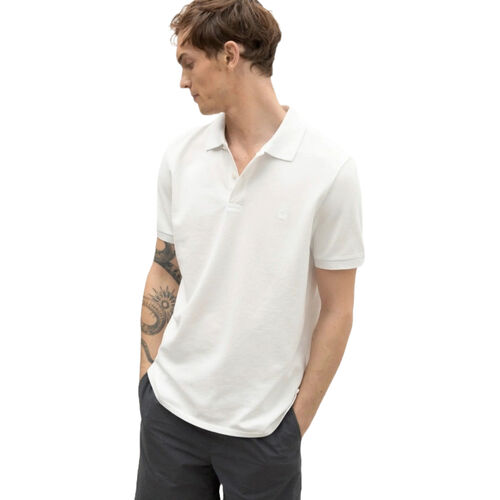 Polo Blanco de Manga Corta Ted Ecoalf White de Fit Regular M