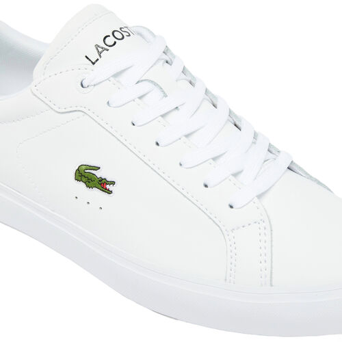 Zapatillas Blancas Lacoste Powercourt White Con Cocodrilo Cómodas y Ligeras 44